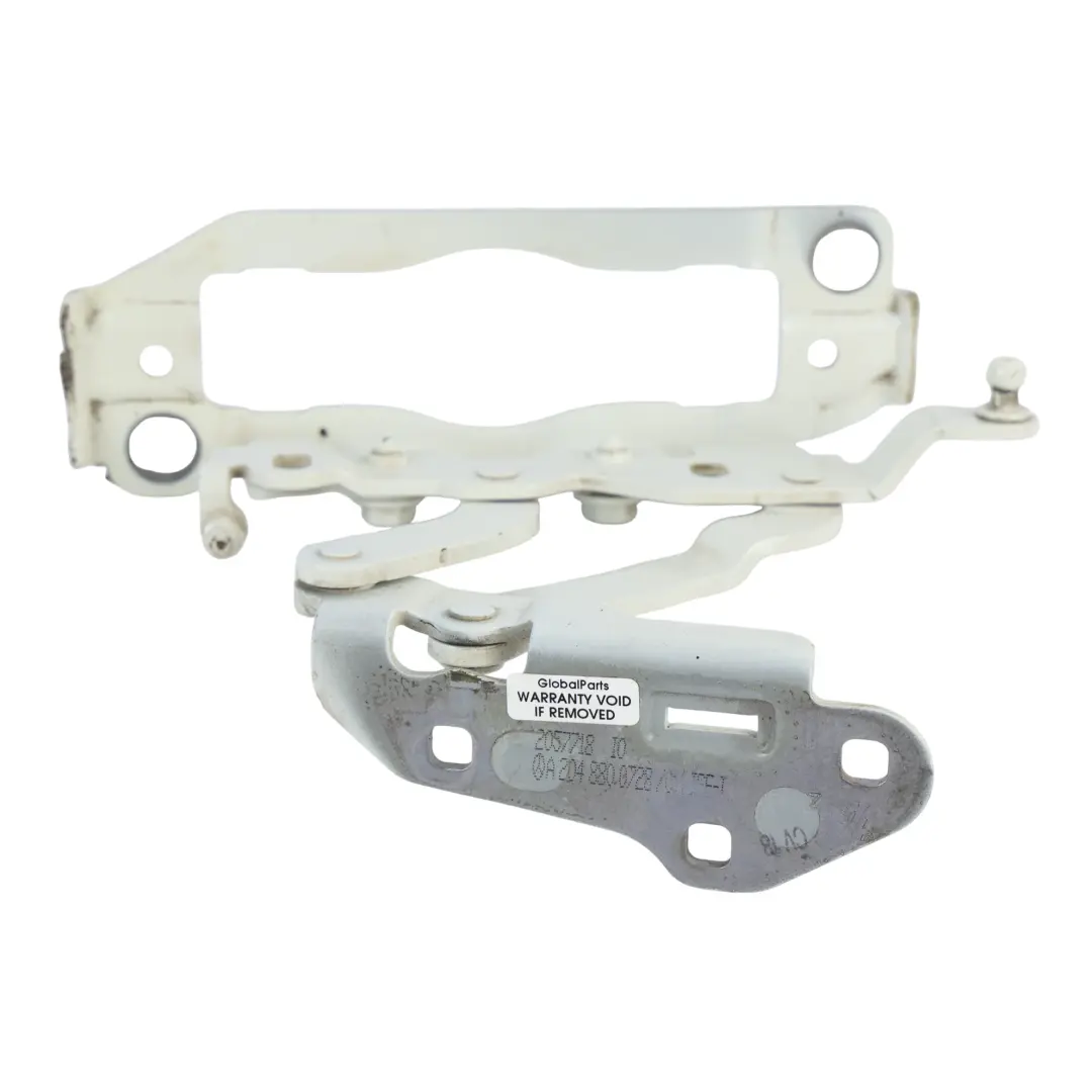 Cerniera Cofano Anteriore Sinistra Bianco Calcite-650 per Mercedes W204 con numero di parte A2048800728 Mercedes W204 Cerniera Cofano Anteriore Sinistra Bianco Calcite-650 - SKU A2048800728-CW - Numero di parte A2048800728