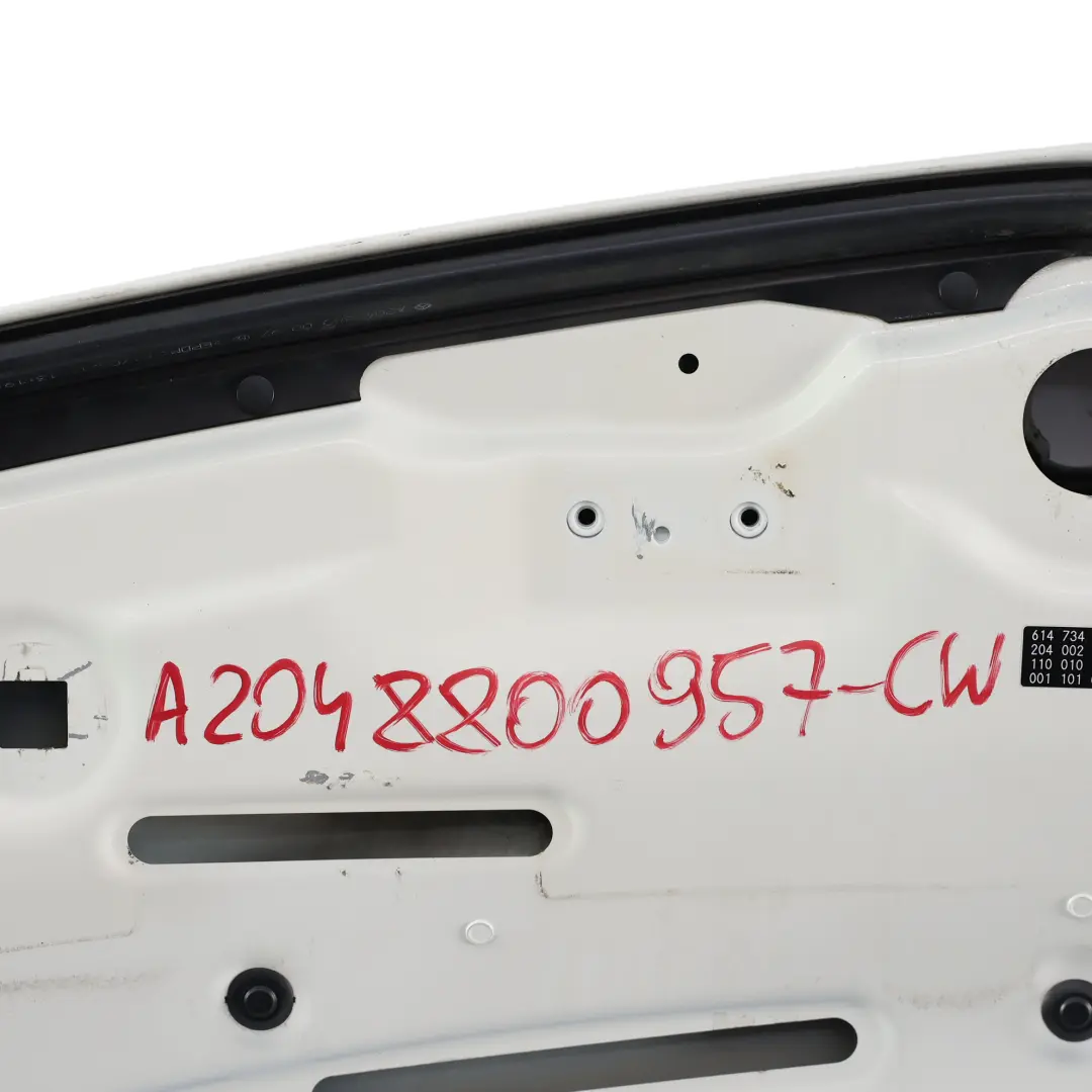 Hood Bonnet Trim Panel Engine Cover Calcite - 650 White to Mercedes W204 with Part number A2048800957 Mercedes W204 Hood Bonnet Trim Panel Engine Cover Calcite - 650 White - SKU A2048800957-CW - Part number A2048800957