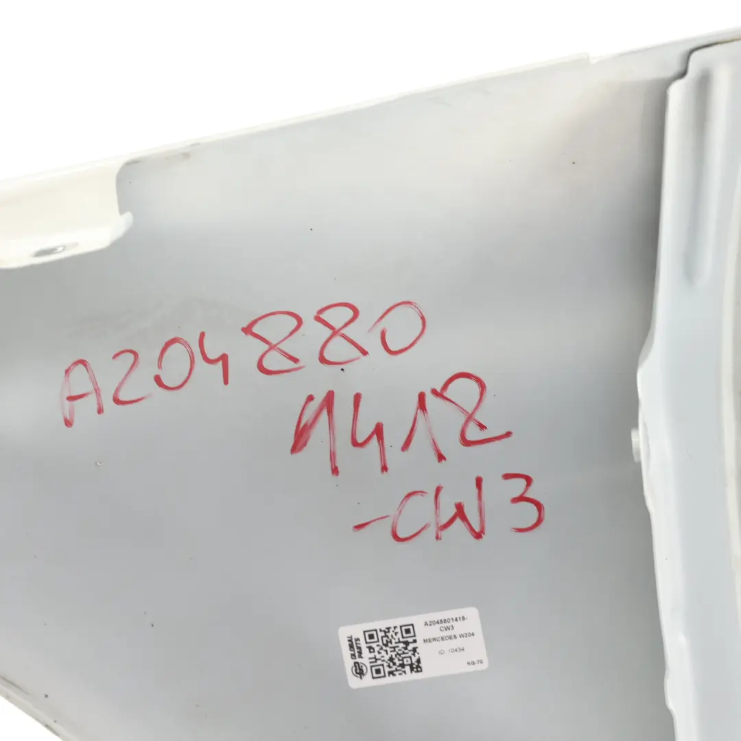 Mercedes W204 Front Fender Wing Side Panel Right O/S Calcite White - 650 - SKU A2048801418-CW3 - Part number A2048801418