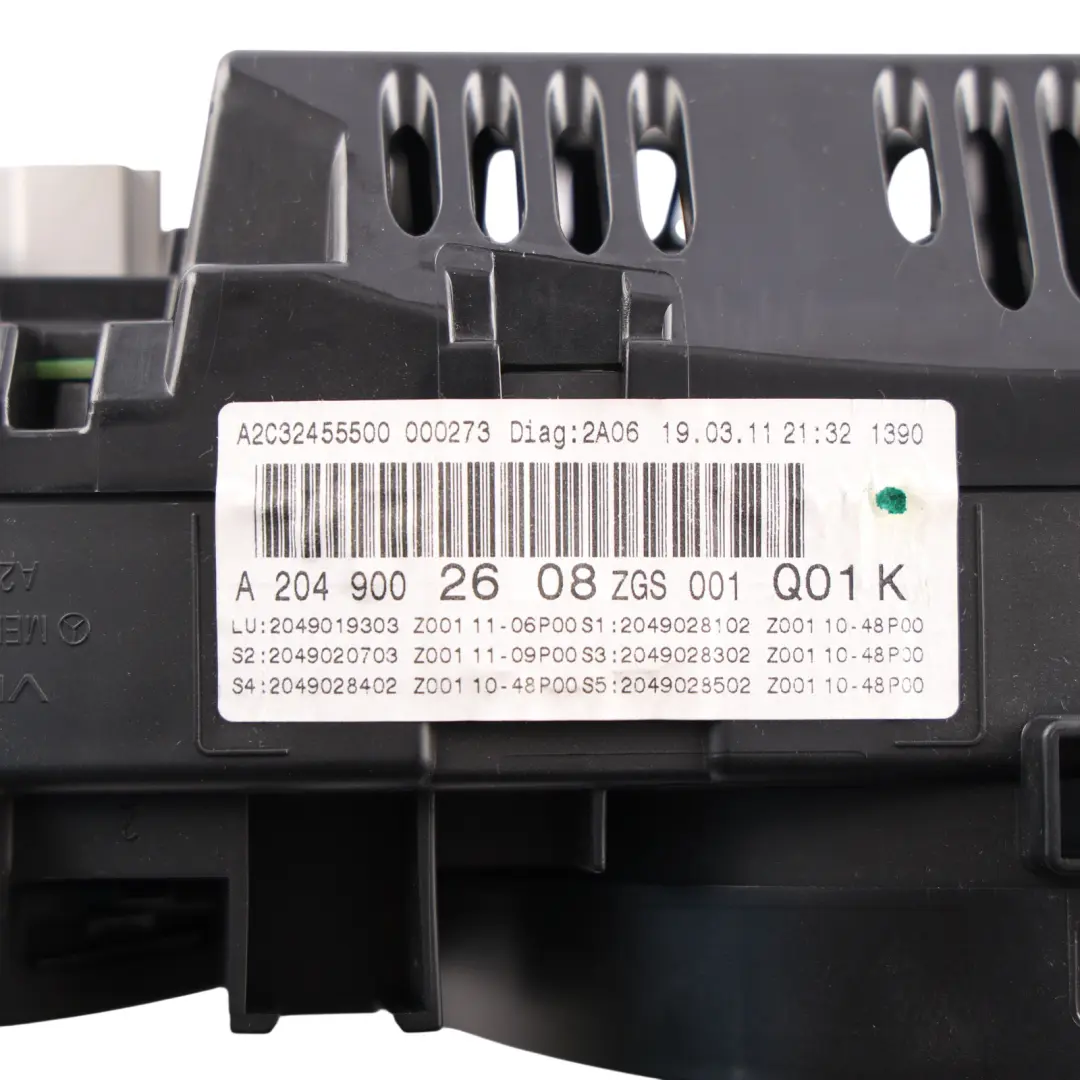 Speedometer Instrument Cluster Diesel Manual to Mercedes W204 with Part number A2049002608 Mercedes W204 Speedometer Instrument Cluster Diesel Manual - SKU RHD-A2049002608-1 - Part number A2049002608