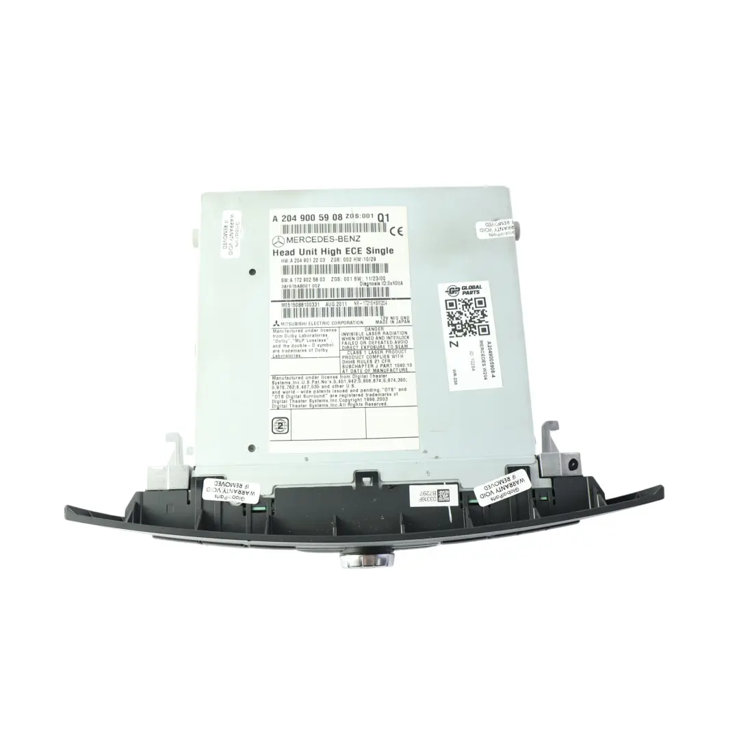 Mercedes W204 Lecteur CD Navigation Satellite Radio Unité Centrale - SKU A2049005908-4 - Numéro de pièce A2049005908