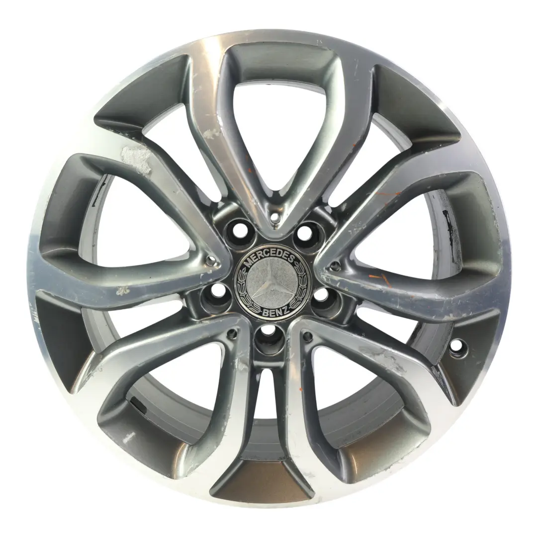 Rim Mercedes W205 Alloy 5-Double-Spoke 17" 7J ET:48,5 to Wheel with Part number A2054010200 Wheel Rim Mercedes W205 Alloy 5-Double-Spoke 17" 7J ET:48,5 - SKU A2054010200-1 - Part number A2054010200