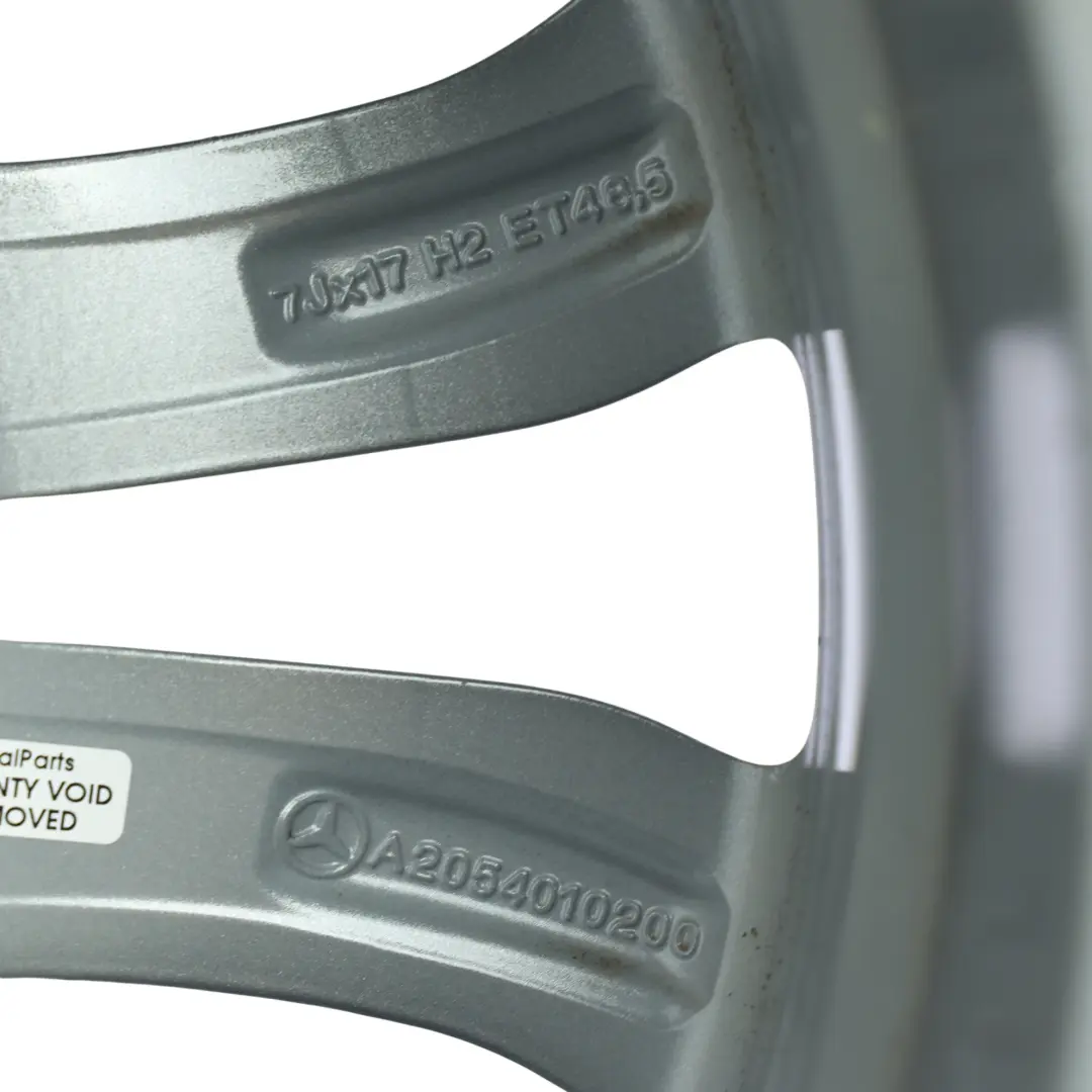 Rim Mercedes W205 Alloy 5-Double-Spoke 17" 7J ET:48,5 to Wheel with Part number A2054010200 Wheel Rim Mercedes W205 Alloy 5-Double-Spoke 17" 7J ET:48,5 - SKU A2054010200-2 - Part number A2054010200