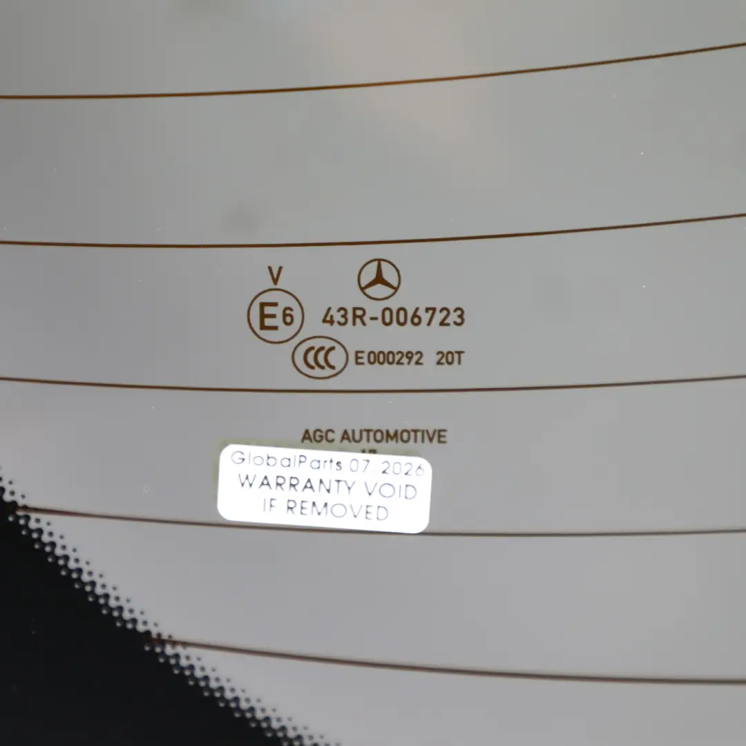 Mercedes C205 Coupe Rear Window Glass Glazing AS3 Tinted - SKU A2056700880 - Part number A2056700880