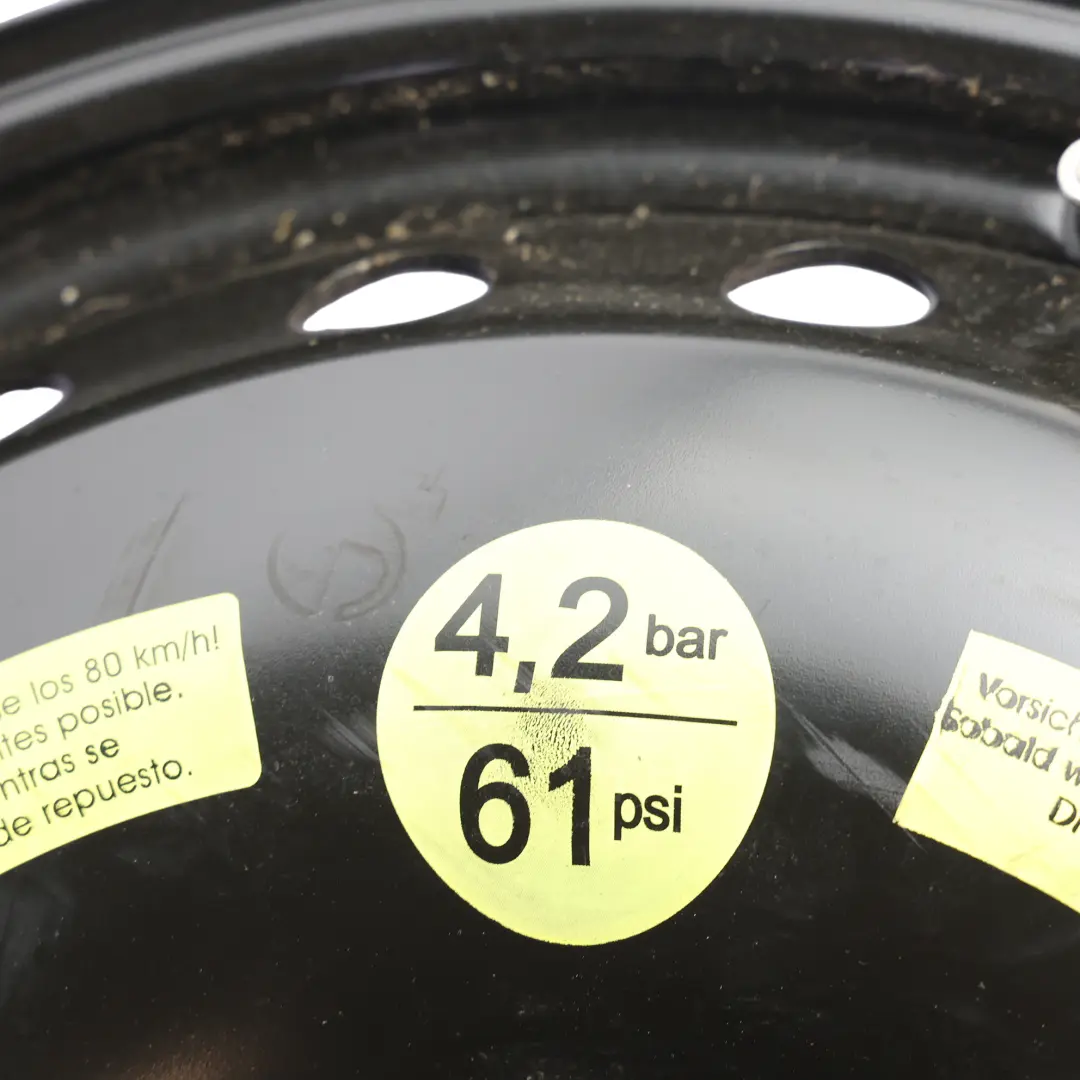 Mercedes W212 Jante Acier Roue Secours 17" 4J ET:39 - SKU A2124000002-1 - Numéro de pièce A2124000002