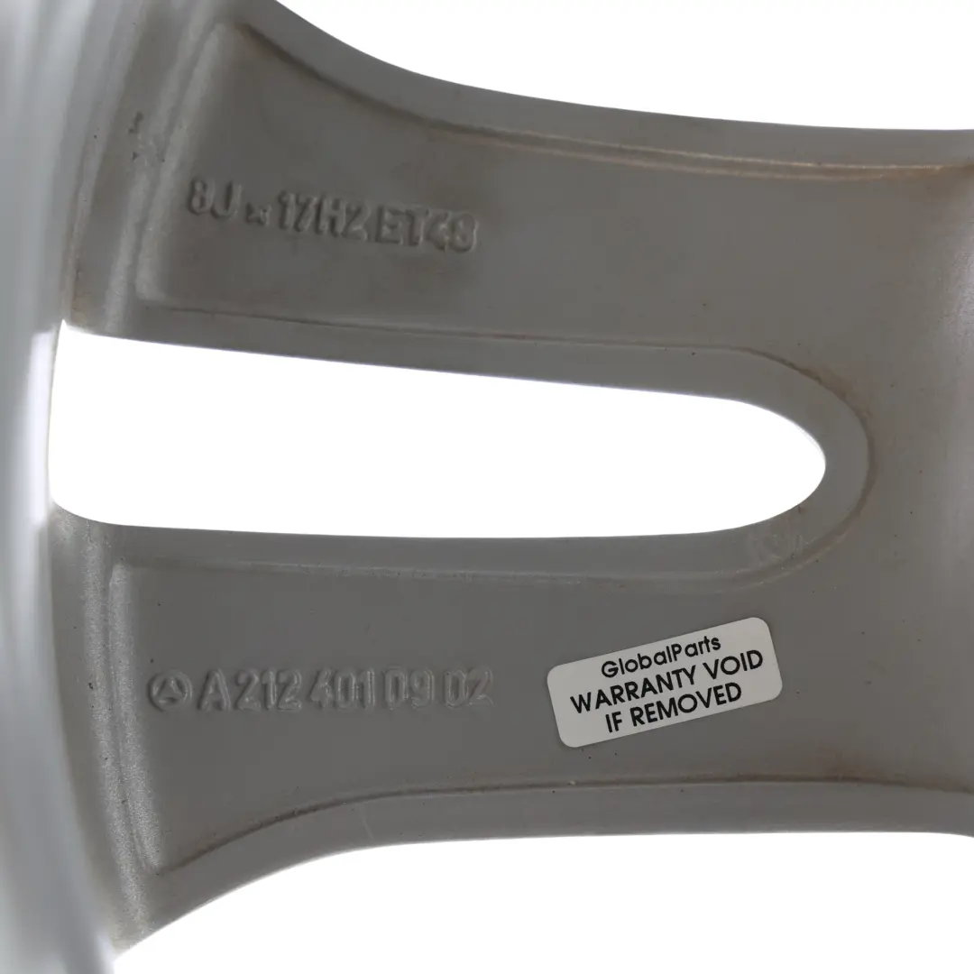 Silber Leicht Metal Felge 5-Doppelspeiche 17" ET:48 8J für Mercedes W212 mit Teilenummer A2124010902 Mercedes W212 Silber Leicht Metal Felge 5-Doppelspeiche 17" ET:48 8J - SKU A2124010902-2 - Teilenummer A2124010902