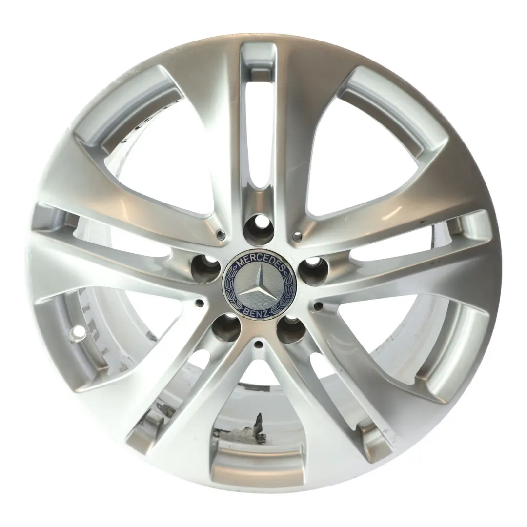 Mercedes W212 Silver Alloy Wheel Rim 5-Double Spoke 17" ET:48 8J - SKU A2124010902-3 - Part number A2124010902