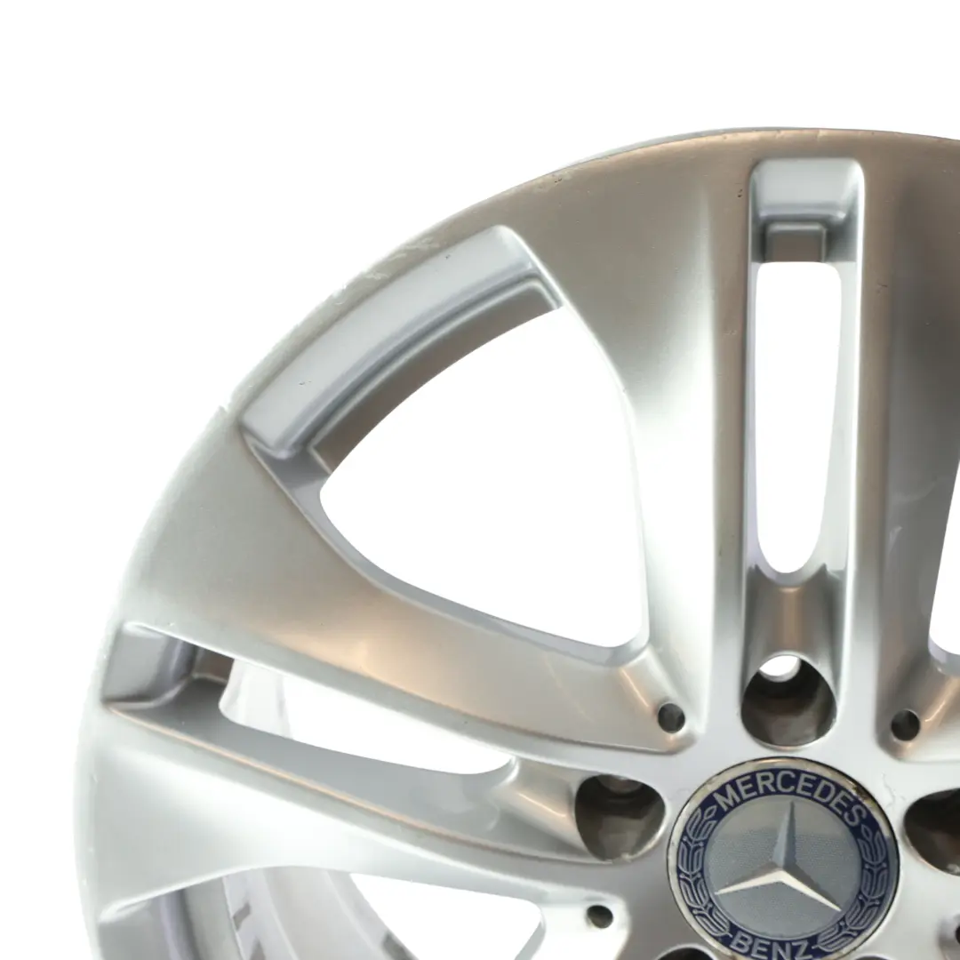 Mercedes W212 Silver Alloy Wheel Rim 5-Double Spoke 17" ET:48 8J - SKU A2124010902-3 - Part number A2124010902