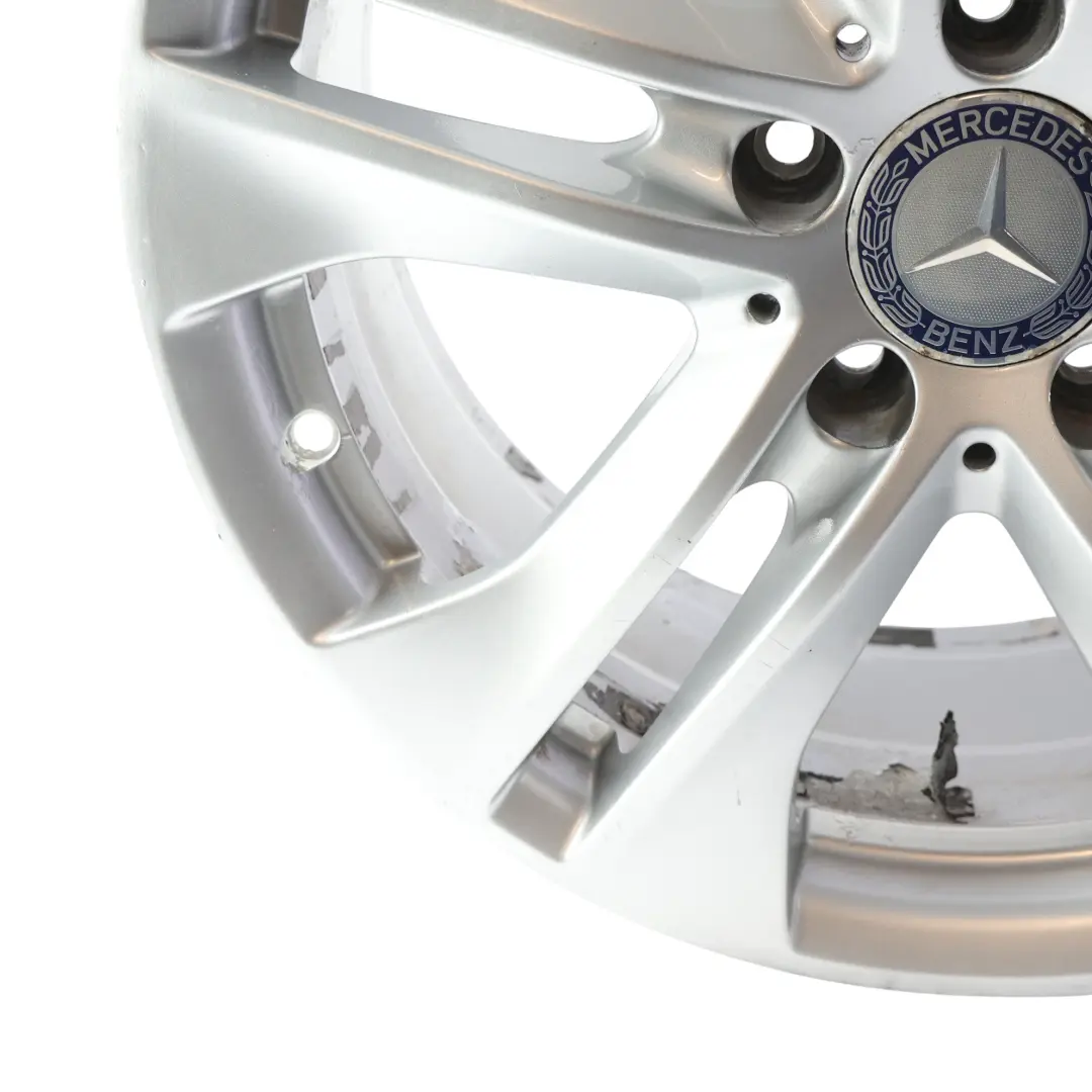 Mercedes W212 Silver Alloy Wheel Rim 5-Double Spoke 17" ET:48 8J - SKU A2124010902-3 - Part number A2124010902