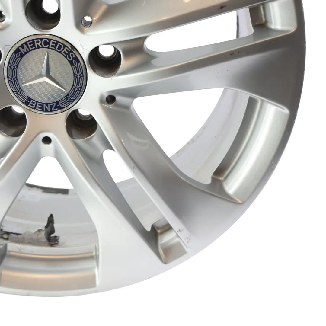 Alloy Wheel Rim 5-Double Spoke 17" ET:48 8J to Mercedes W212 Silver with Part number A2124010902 Mercedes W212 Silver Alloy Wheel Rim 5-Double Spoke 17" ET:48 8J - SKU A2124010902-3 - Part number A2124010902