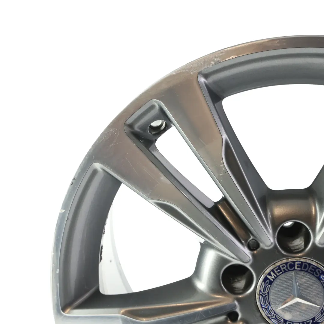Mercedes W212 Alloy Wheel Rim 17" ET:48 8J 5 Double Spoke - SKU A2124015602-4 - Part number A2124015602