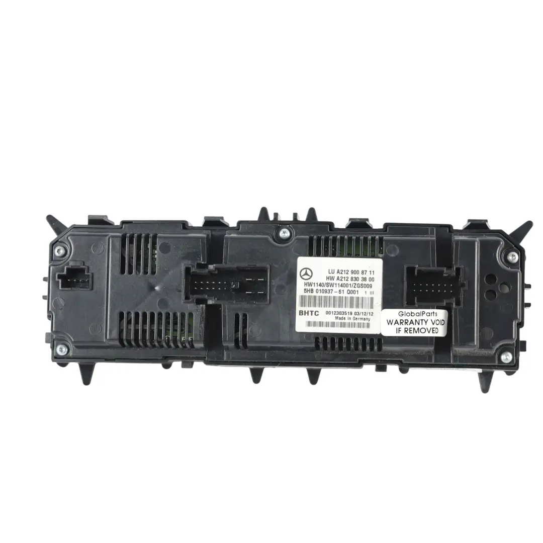 Conditioning A/C Climate Control Switch Panel to Mercedes W212 Air with Part number A2129008711 Mercedes W212 Air Conditioning A/C Climate Control Switch Panel - SKU A2129008711-1 - Part number A2129008711