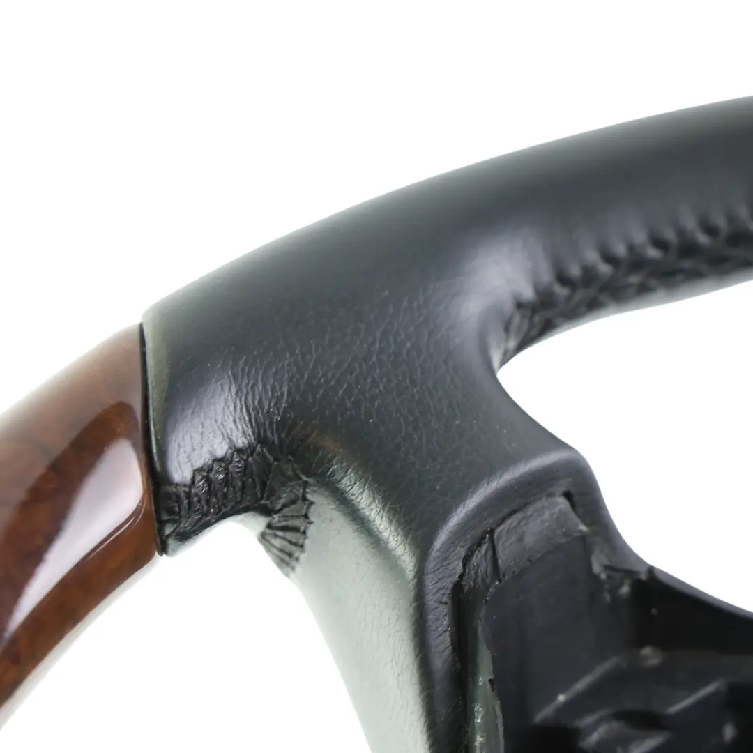 Mercedes C215 W220 Burr Walnut Wood Trim Leather Steering Wheel - SKU A2204600503 - Part number A2204600503