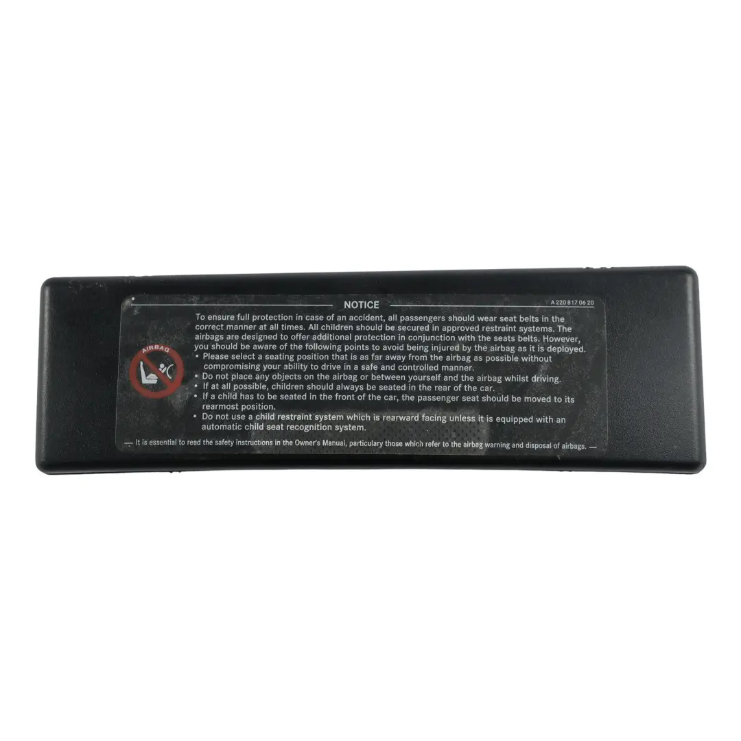 Mercedes W220 Dashboard Glove Compartment Lid - SKU RHD-A2206800891 - Part number A2206800891