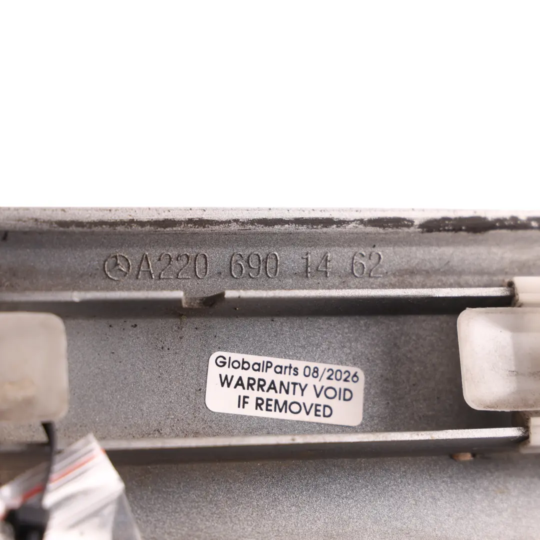 Door Moulding Trim Strip Right O/S Brilliant Silver - 9744 to Mercedes W220 Rear with Part number A2206901462 Mercedes W220 Rear Door Moulding Trim Strip Right O/S Brilliant Silver - 9744 - SKU A2206901462-BRS - Part number A2206901462