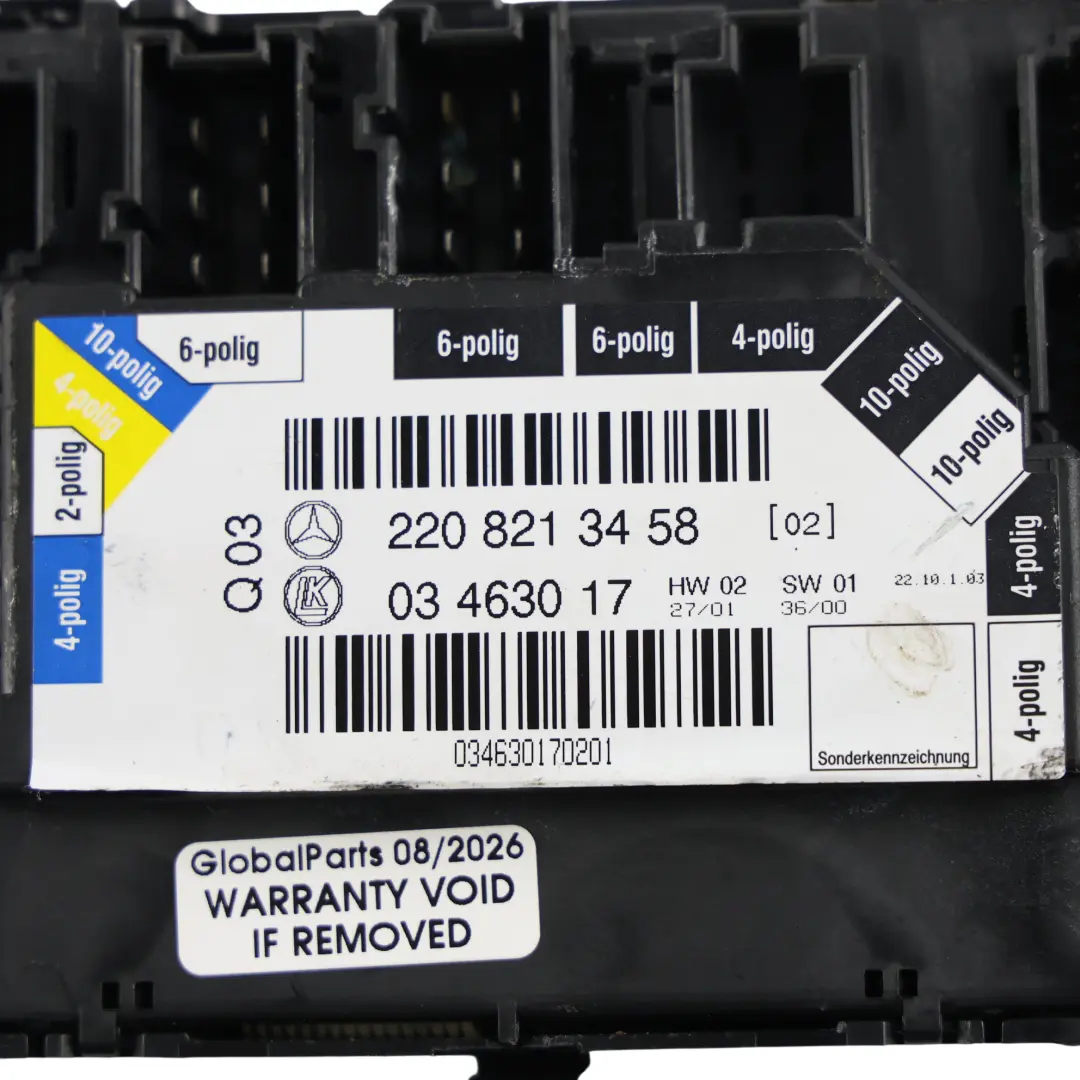Mercedes W220 Przełącznik Regulacji Fotela Pamięć Przedni Prawy - SKU A2208213458-1 - Numer Części A2208213458