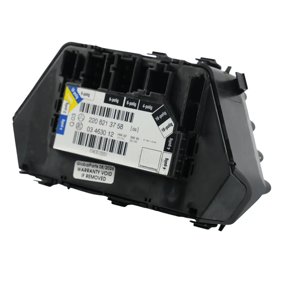 Mercedes W220 Panel Przełączników Fotela Pamięć Przedni Lewy - SKU A2208213758 - Numer Części A2208213758