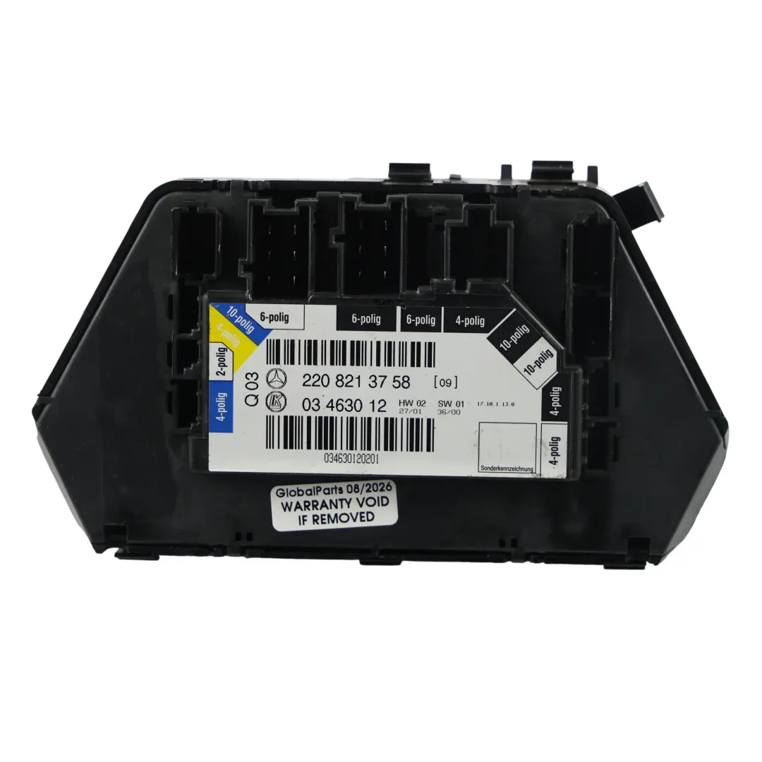 Mercedes W220 Panel Przełączników Fotela Pamięć Przedni Lewy - SKU A2208213758 - Numer Części A2208213758