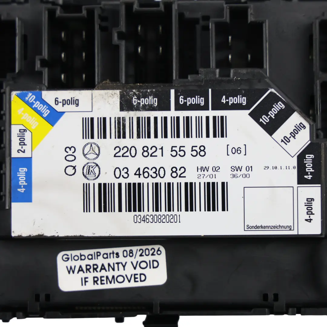 Adjustment Switch Panel Rear Door Left N/S to Mercedes W220 Seat with Part number A2208215558 Mercedes W220 Seat Adjustment Switch Panel Rear Door Left N/S - SKU RHD-A2208215558-1 - Part number A2208215558