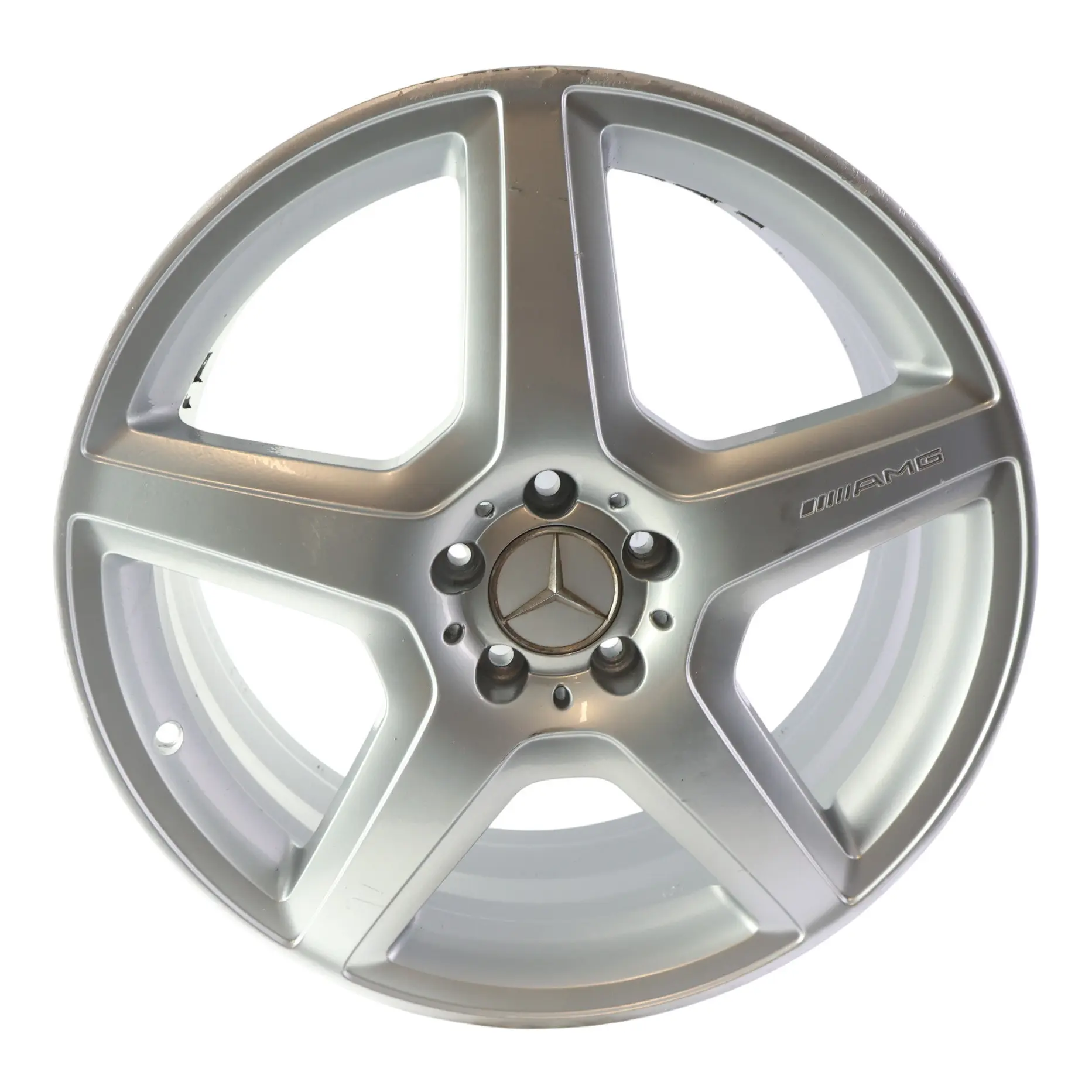 Mercedes W221 AMG Silver Alloy Wheel Rim 20" 8.5J ET:43 5 Spoke A2214012502