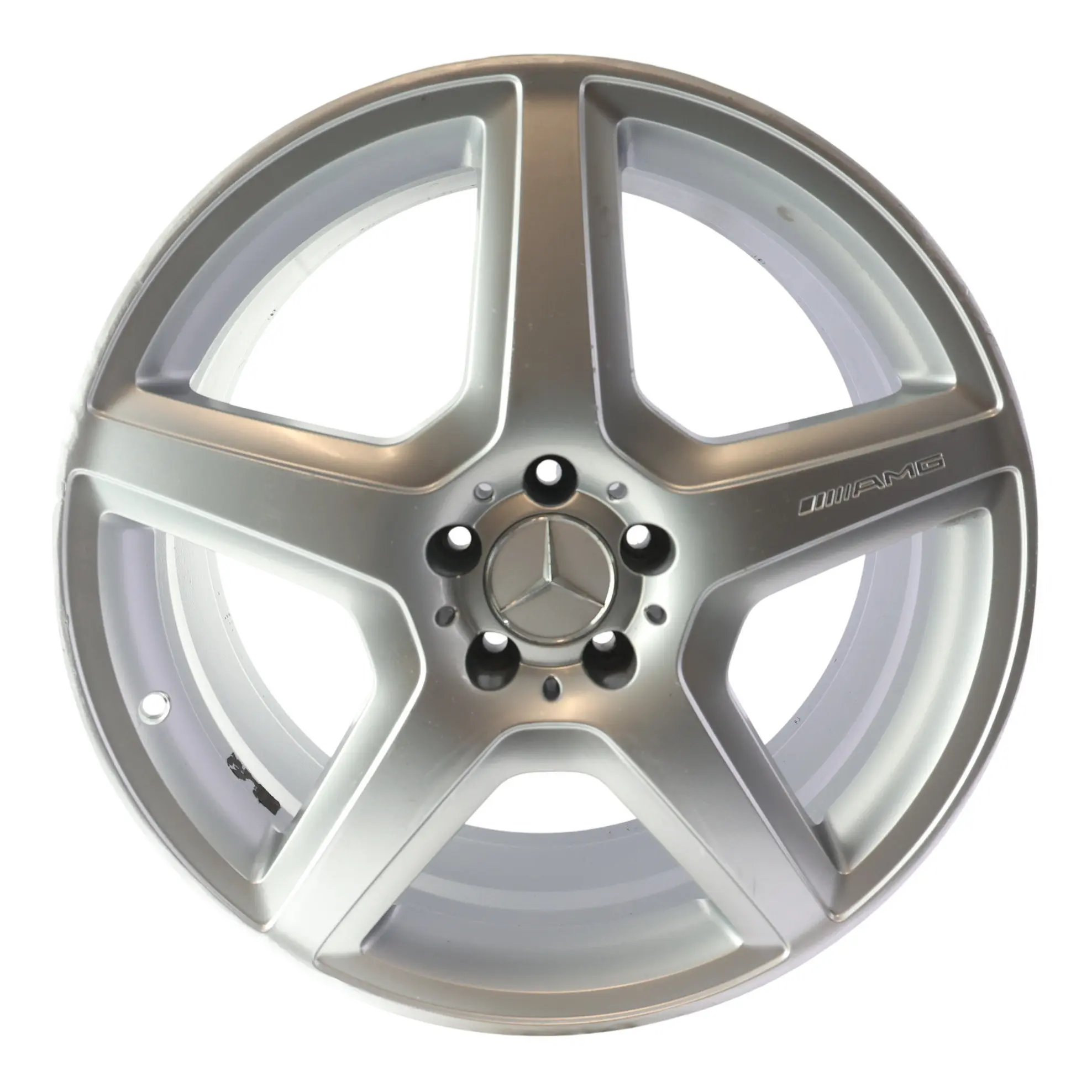 Mercedes W221 AMG Silver Alloy Wheel Rim 20" 9.5J ET:43 5 Spoke A2214012502