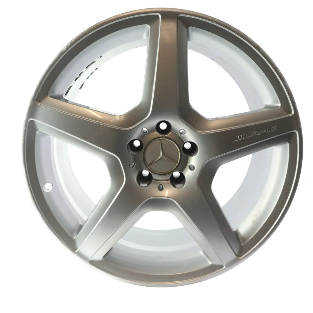 Mercedes W221 AMG Silver Alloy Wheel Rim 20" 8.5J ET:43 5x112 5-Spoke - SKU A2214012502-2 - Part number A2214012502