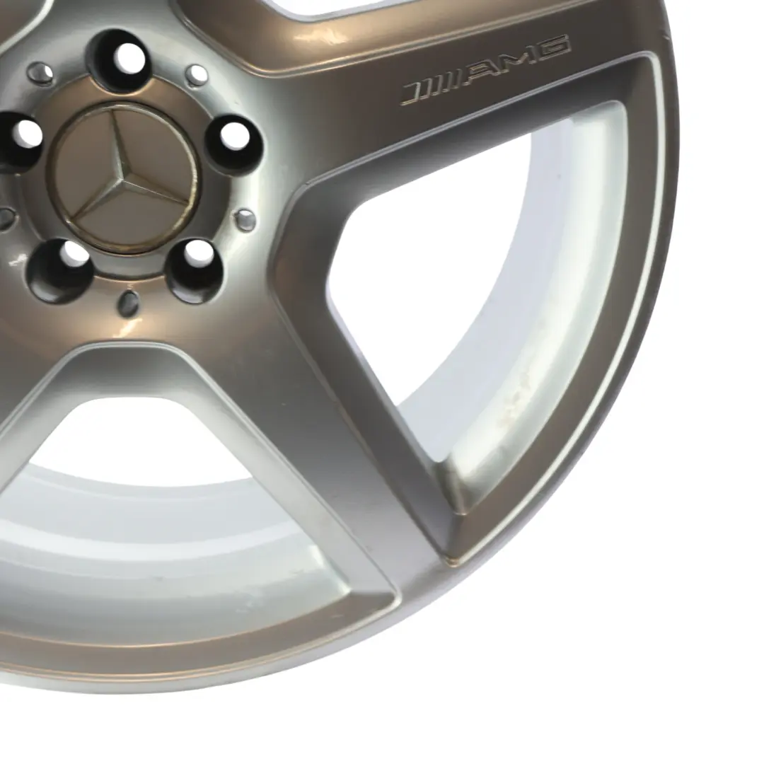 Mercedes W221 AMG Silver Alloy Wheel Rim 20" 8.5J ET:43 5x112 5-Spoke - SKU A2214012502-2 - Part number A2214012502