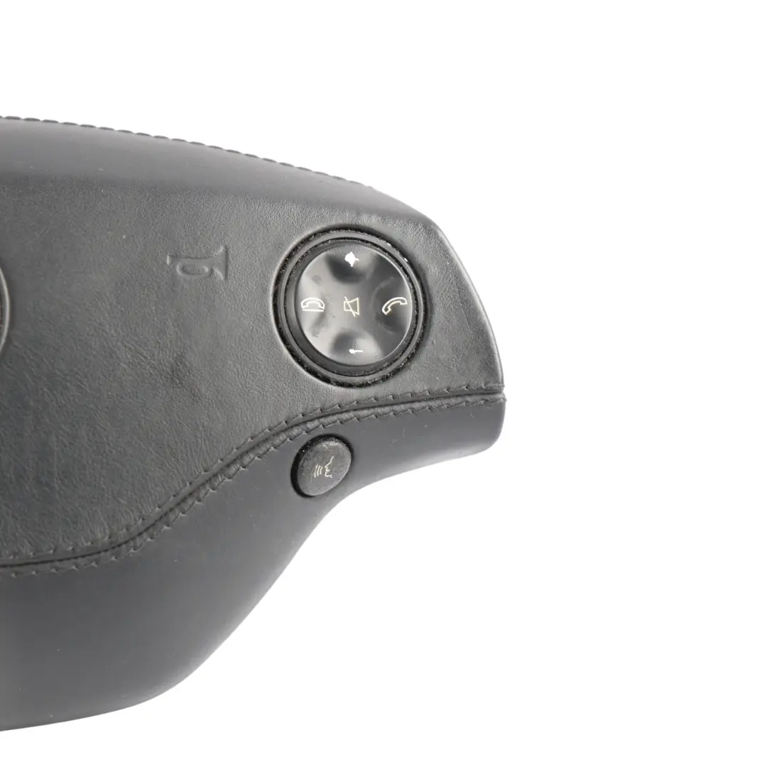 Mercedes W221 Steering Wheel Air Module Buttons Leather Black - SKU A2218600502 - Part number A2218600502