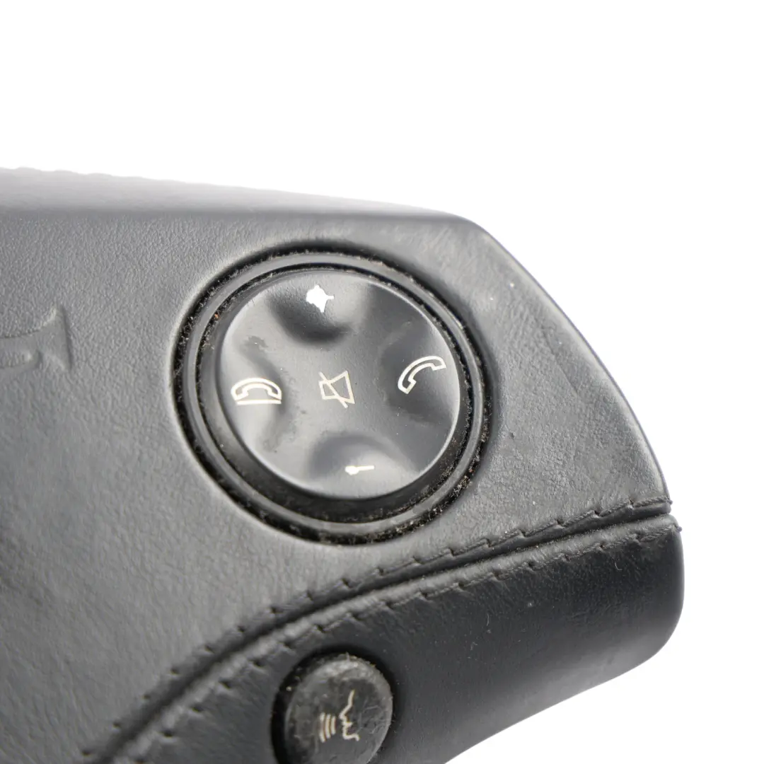 Mercedes W221 Steering Wheel Air Module Buttons Leather Black - SKU A2218600502 - Part number A2218600502