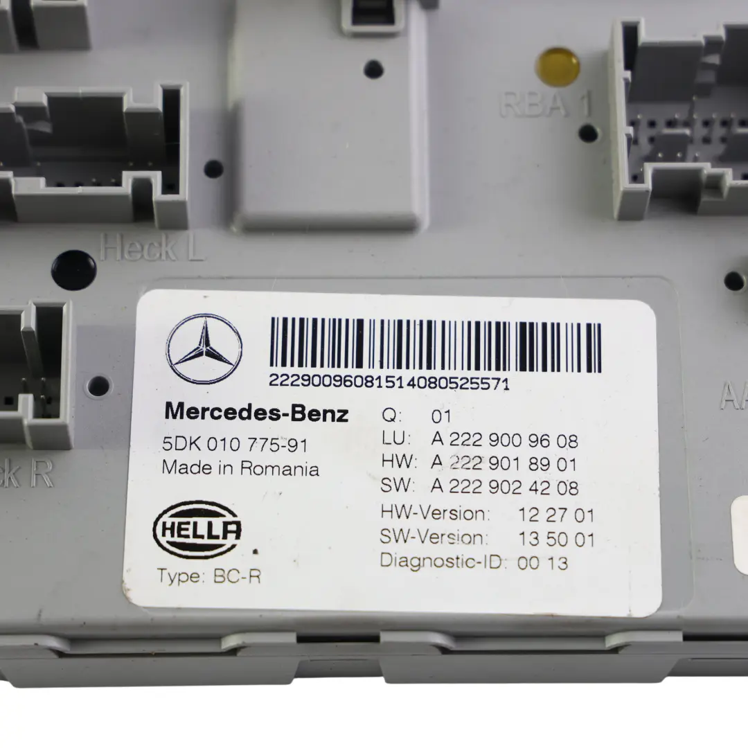 Centralina Modulo Controllo Carrozzeria ECU per Mercedes W205 BCM con numero di parte A2229009608 Mercedes W205 BCM Centralina Modulo Controllo Carrozzeria ECU - SKU A2229009608 - Numero di parte A2229009608