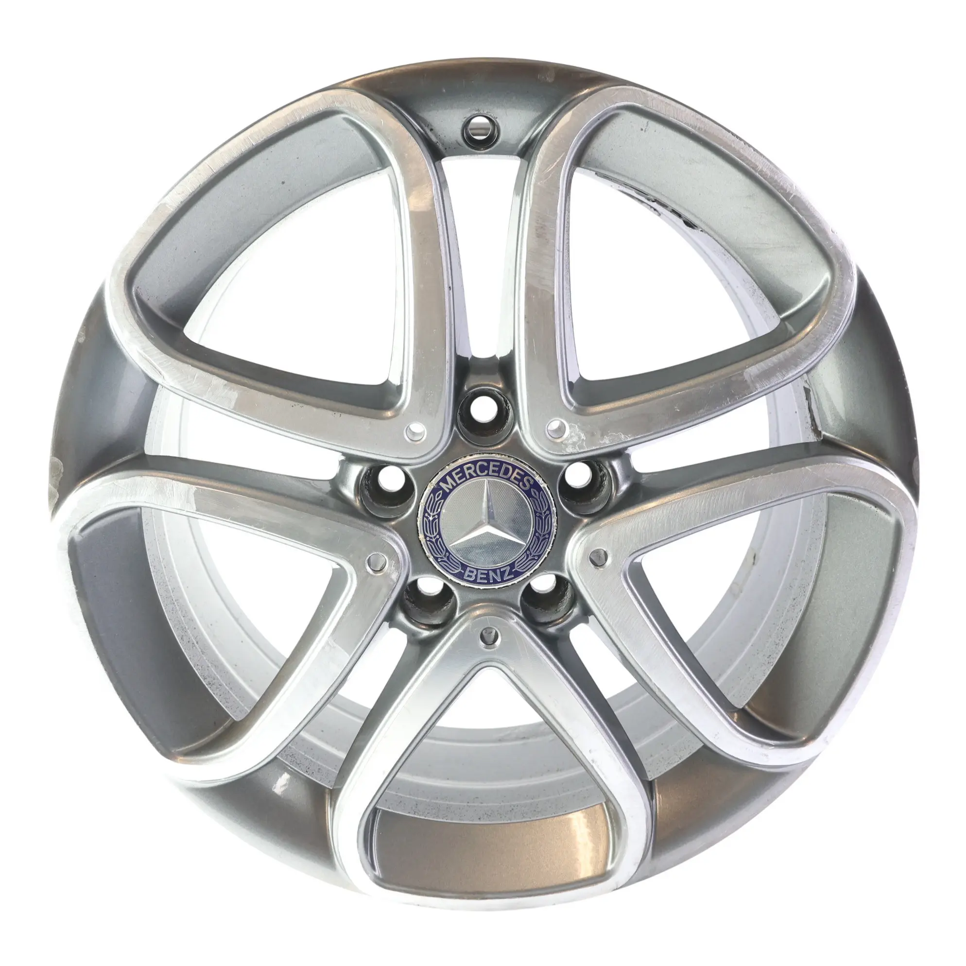 Mercedes W176 Wheel Alloy Rim 17" 5 Double Spoke ET:52.5 7.5J A2464010302