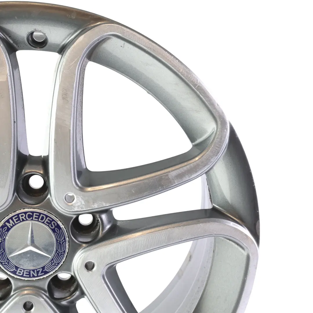 Mercedes W176 Wheel Alloy Rim 17" 5 Double Spoke ET:52.5 7.5J - SKU A2464010302-3 - Part number A2464010302