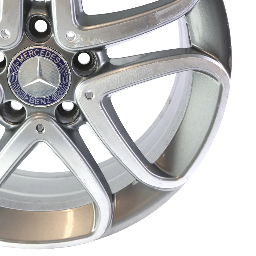 Mercedes W176 Wheel Alloy Rim 17" 5 Double Spoke ET:52.5 7.5J - SKU A2464010302-3 - Part number A2464010302