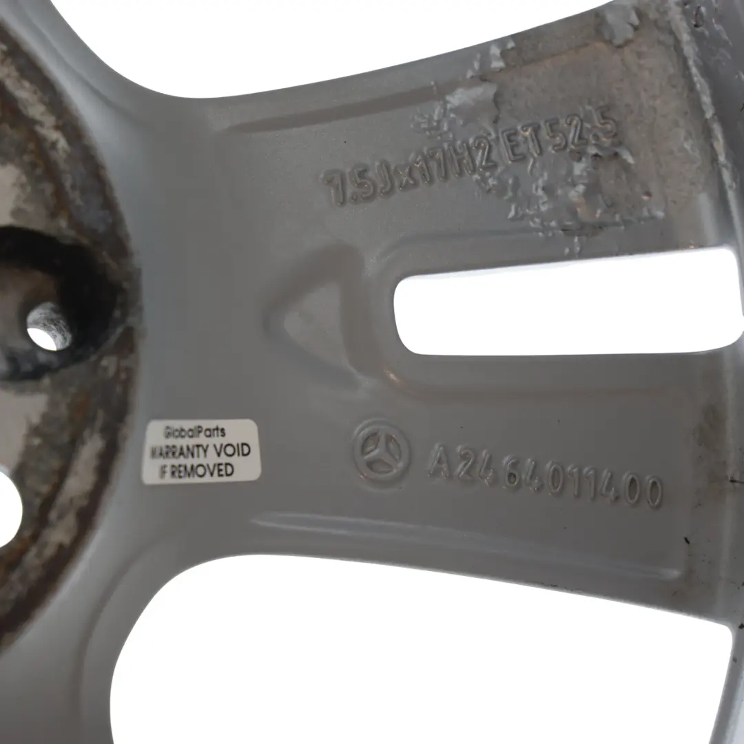 Felga Aluminiowa Srebrna 17" ET:52,5 7,5J do Mercedes W176 W246 o numerze A2464011400 Mercedes W176 W246 Felga Aluminiowa Srebrna 17" ET:52,5 7,5J - SKU A2464011400-2 - Numer Części A2464011400