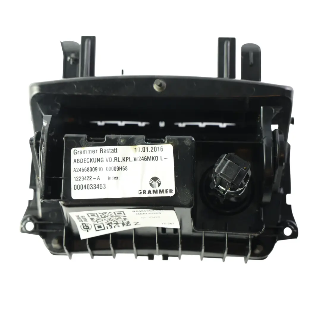 Consola Central Cenicero Toma 12V Compartimento para Mercedes W246 con número de pieza A2466802700 Mercedes W246 Consola Central Cenicero Toma 12V Compartimento - SKU A2466802700 - Número de pieza A2466802700