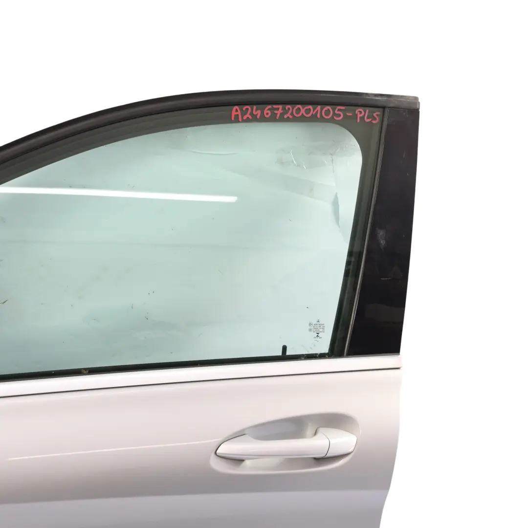 Door Front Left N/S B-Class Polar Silver Metallic - 761 to Mercedes W246 with Part number A2467200105 Mercedes W246 Door Front Left N/S B-Class Polar Silver Metallic - 761 - SKU A2467200105-PLS - Part number A2467200105
