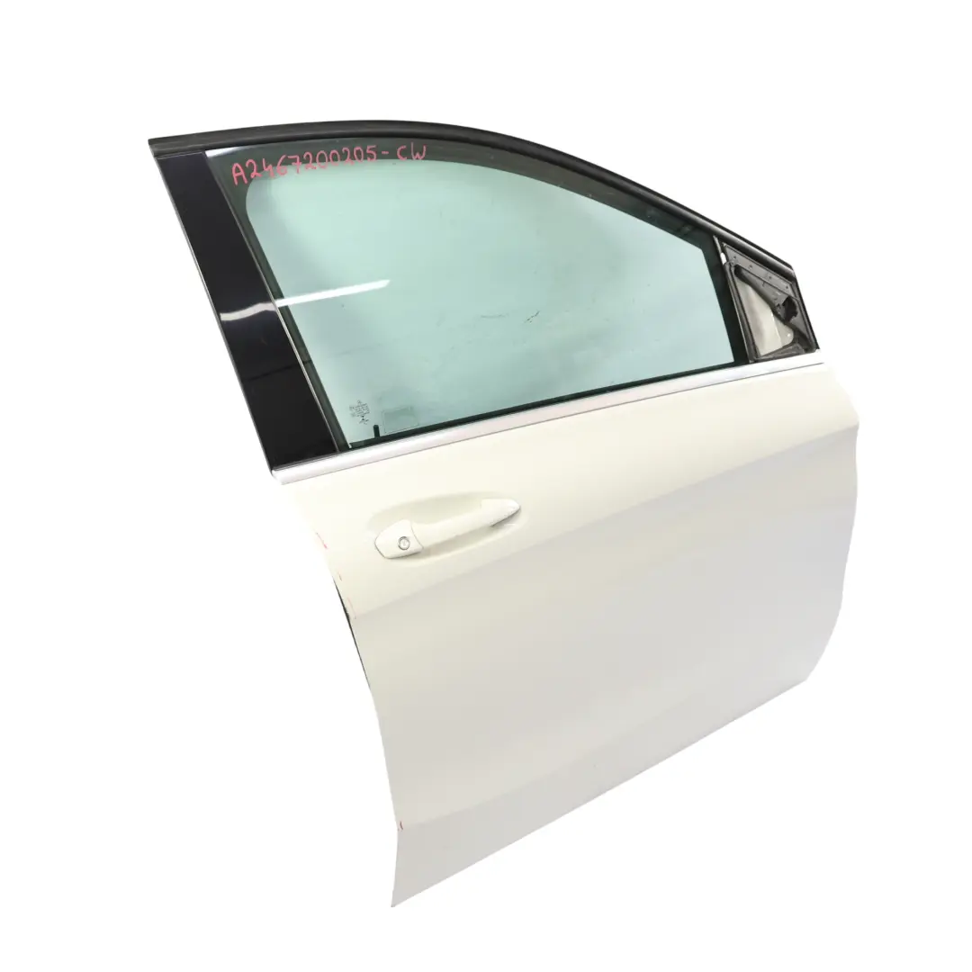 Door Front Right O/S B-Class Calcite White - 650 to Mercedes W246 with Part number A2467200205 Mercedes W246 Door Front Right O/S B-Class Calcite White - 650 - SKU A2467200205-CW - Part number A2467200205