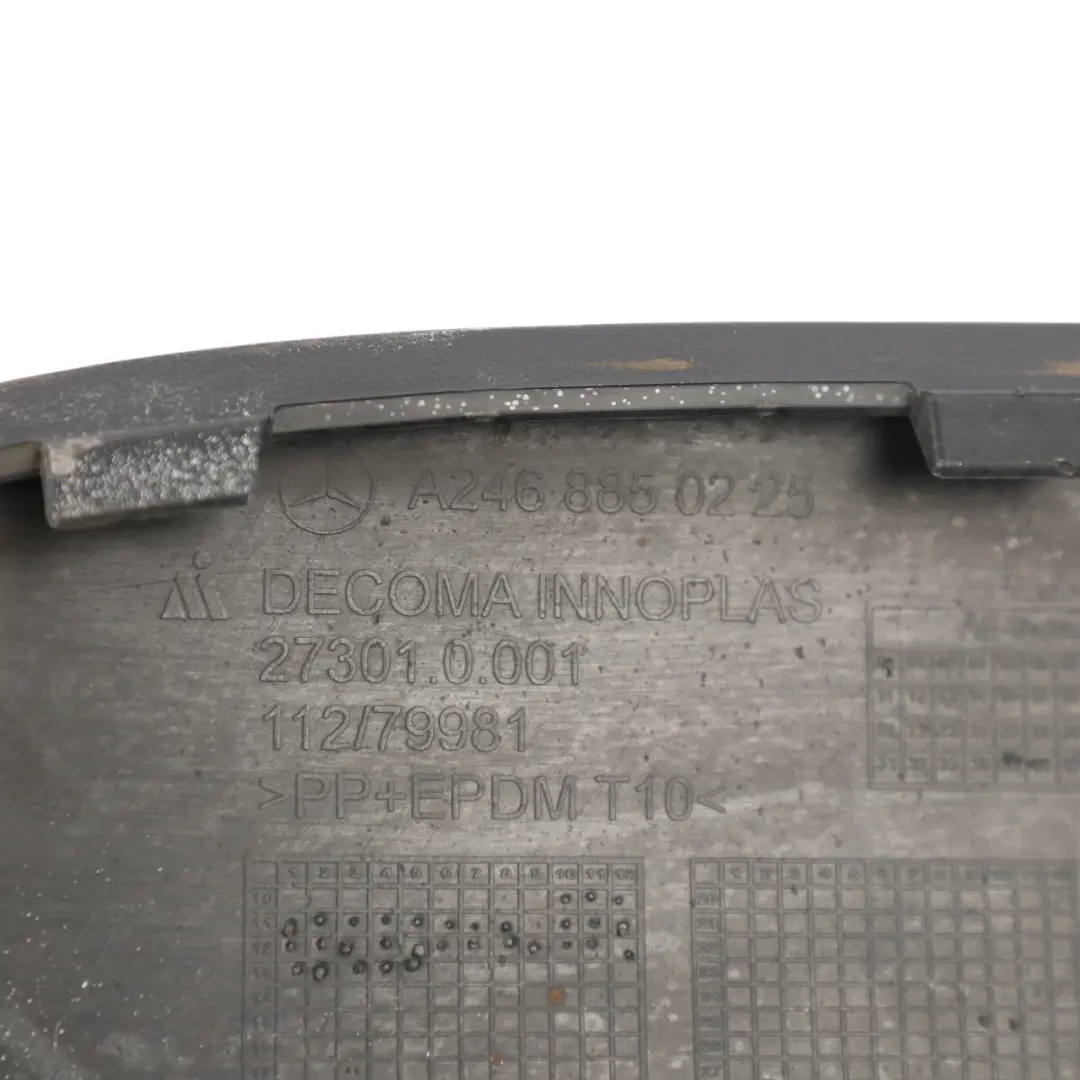 Lower Rear Bumper Trim Cover Panel Spoiler to Mercedes W242 W246 with Part number A2468850225 Mercedes W242 W246 Lower Rear Bumper Trim Cover Panel Spoiler - SKU A2468850225 - Part number A2468850225