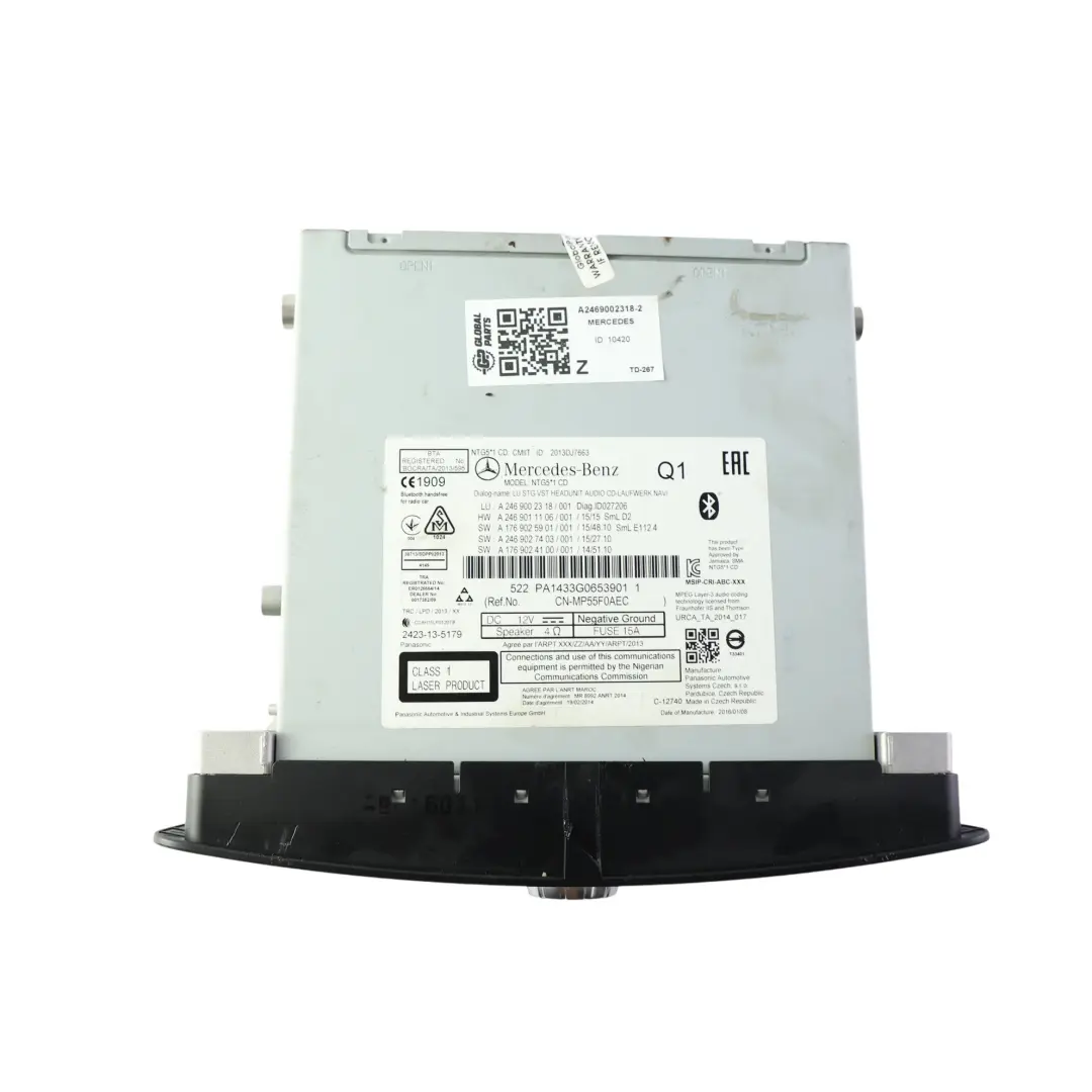 Mercedes W176 W246 Radio Head Unit Media Player Navigation - SKU A2469002318-2 - Part number A2469002318