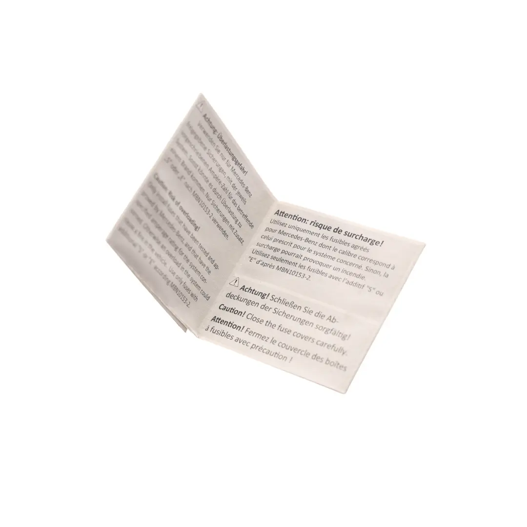 Mercedes X118 Fuse Box Allocation Fuse Placement Map Card Diagram - SKU A2475841000 - Part number A2475841000