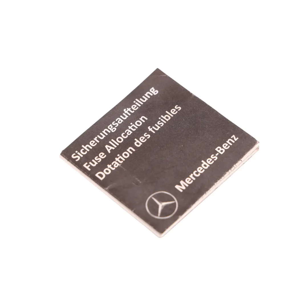 Fuse Box Allocation Fuse Placement Map Card Diagram to Mercedes X118 with Part number A2475841000 Mercedes X118 Fuse Box Allocation Fuse Placement Map Card Diagram - SKU A2475841000 - Part number A2475841000
