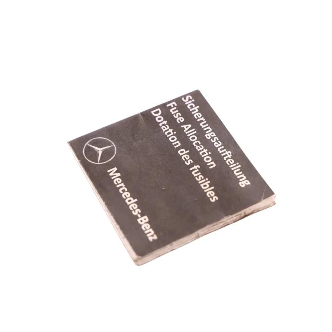 Mercedes X118 Fuse Box Allocation Fuse Placement Map Card Diagram - SKU A2475841000 - Part number A2475841000