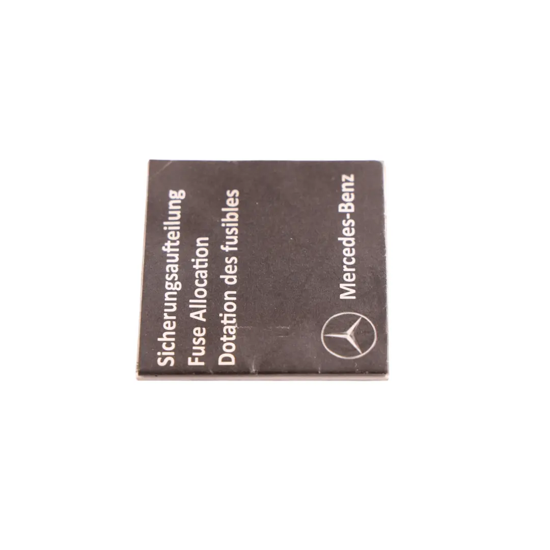 Fuse Box Allocation Fuse Placement Map Card Diagram to Mercedes X118 with Part number A2475841000 Mercedes X118 Fuse Box Allocation Fuse Placement Map Card Diagram - SKU A2475841000 - Part number A2475841000