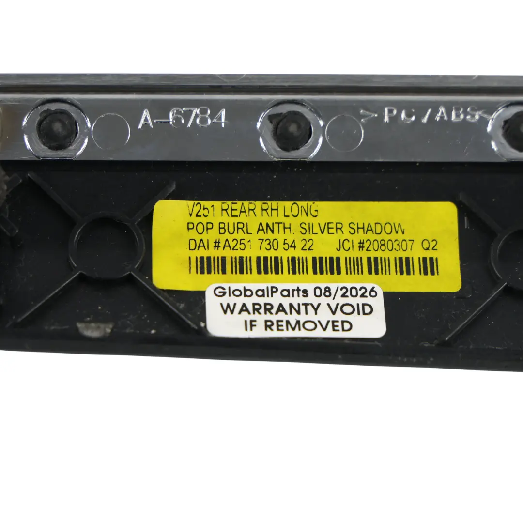 Mercedes V251 Door Trim Strip Cover Panel Rear Right O/S - SKU A2517305422 - Part number A2517305422
