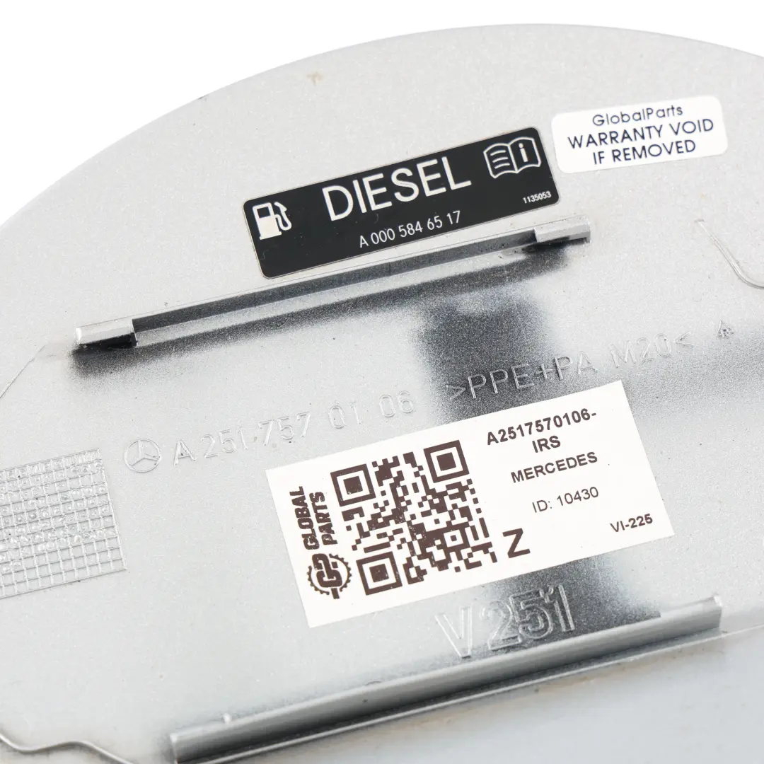 Mercedes W251 Sportello Serbatoio Argento Iridio Metallizzato 775 - SKU A2517570106-IRS - Numero di parte A2517570106