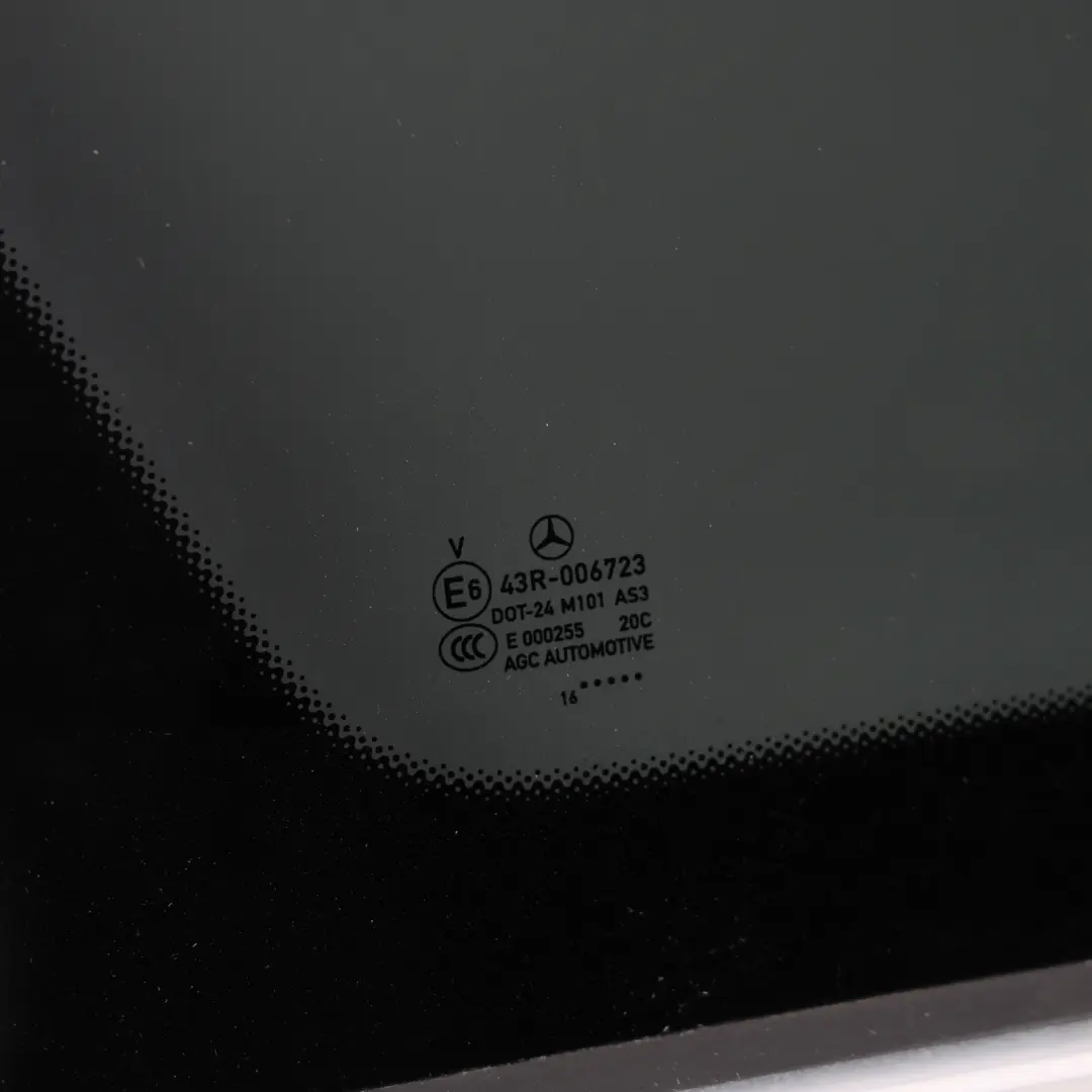 Side Window Glass Fixed Rear Left N/S AS3 Chrome to Mercedes GLC X253 with Part number A2536703700 Mercedes GLC X253 Side Window Glass Fixed Rear Left N/S AS3 Chrome - SKU A2536703700 - Part number A2536703700