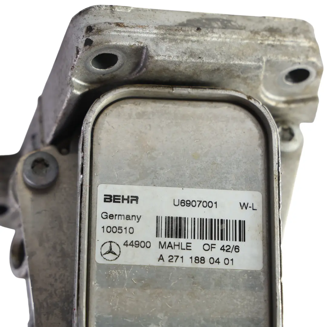 M271 Petrol Engine Oil Filter Housing Cooler to Mercedes W203 with Part number A2711801310 Mercedes W203 M271 Petrol Engine Oil Filter Housing Cooler - SKU A2711801310-1 - Part number A2711801310