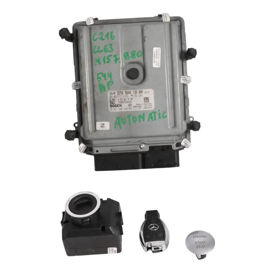 Mercedes CL C216 63 AMG M157.980 544HP Engine ECU Kit Key Ignition A2789001000