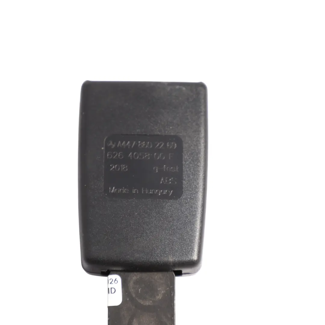 Belt Buckle Catch Front Passenger Side to Mercedes W447 Seat with Part number A4478602269 Mercedes W447 Seat Belt Buckle Catch Front Passenger Side - SKU A4478602269 - Part number A4478602269