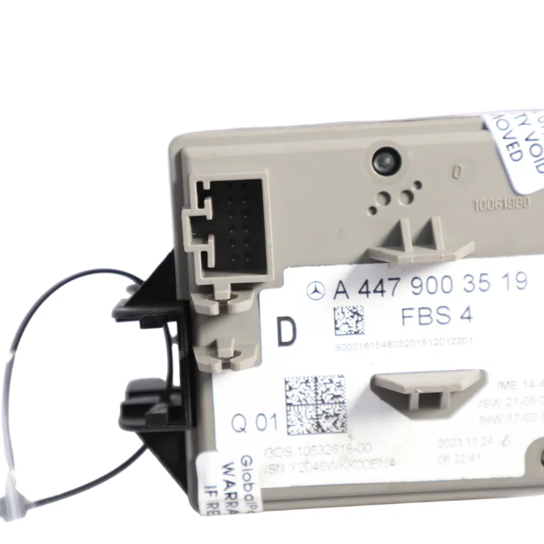 Ignition Lock Control Module Switch to Mercedes Vito W447 with Part number A4479003519 Mercedes Vito W447 Ignition Lock Control Module Switch - SKU A4479003519 - Part number A4479003519